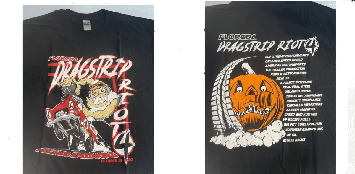 Florida Dragstrip Riot 2020 T-Shirt, Black