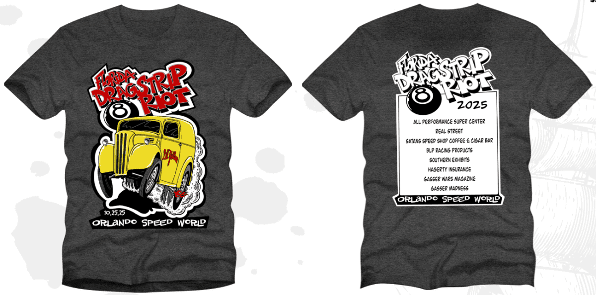 Dragstrip Riot T-Shirt, Dark Heather