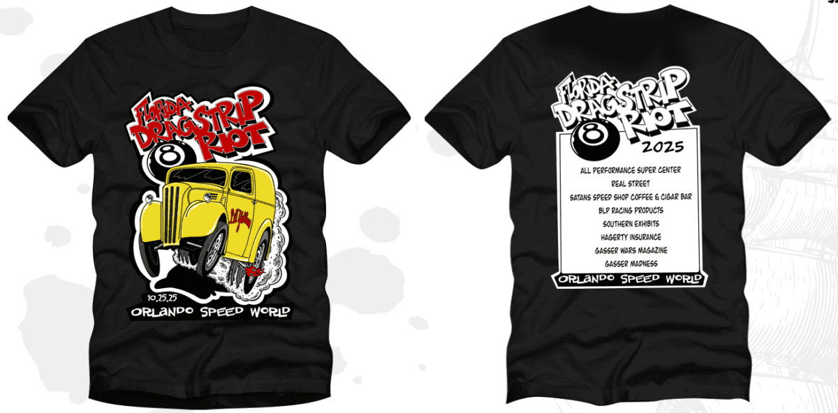Dragstrip Riot T-Shirt, Black
